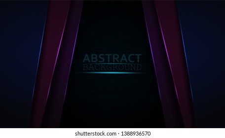 Dark abstract background with Colorful overlay layers. Modern shape with sparkle colorful light decoration. And the design elegant and is used as an illustration or backdrop.
