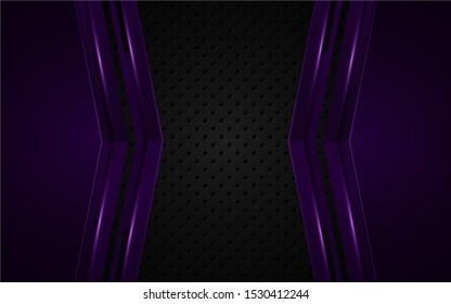Dark abstract background a combination with line light purple. Modern vector design template for element cover business, advertising corporate, banner, card, flyer, presentation