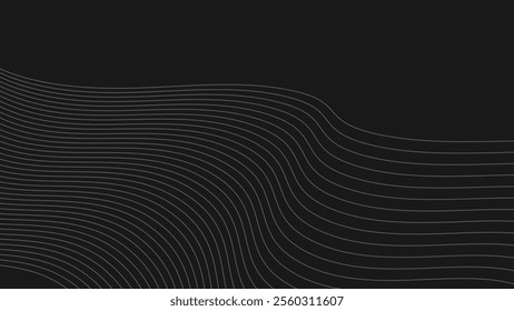 Dark abstract background with curve line for backdrop or presentation