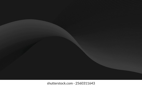 Dark abstract background with curve line for backdrop or presentation