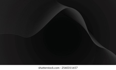 Dark abstract background with curve line for backdrop or presentation