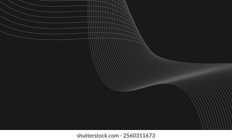 Dark abstract background with curve line for backdrop or presentation