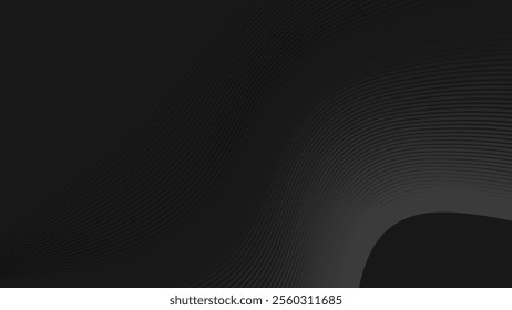 Dark abstract background with curve line for backdrop or presentation