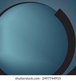 Diseño de fondo abstracto oscuro Mezcla de sombra blanca azul negro, círculo de línea gruesa negra