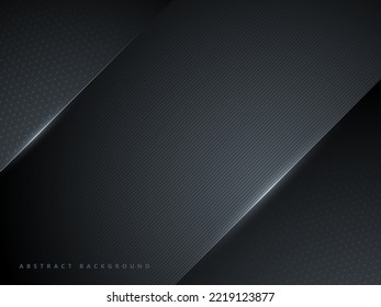 dark abstract background with diagonal gray walls and futuristic pattern of stripes and dots