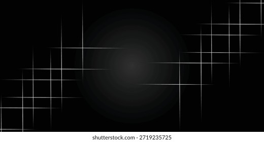 Un fondo oscuro y abstracto con una cuadrícula de líneas que se cruzan y crean una sensación de profundidad y diseño moderno, ideal para la tecnología o temas futuristas.