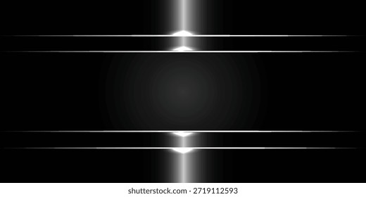 Um fundo escuro e abstrato com linhas brancas brilhantes e proeminentes que criam um efeito visual futurista e elegante.