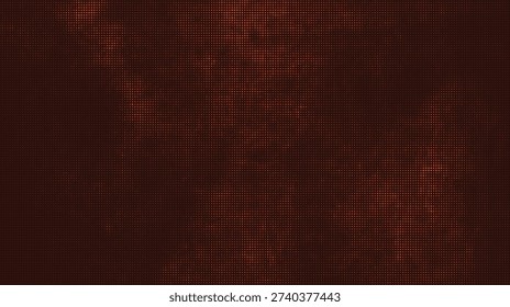 A dark, abstract background featuring a repeating pattern of small, red, outlined squares that gradually fade or become less distinct towards the edges, creating a subtle, textured, digital or technol