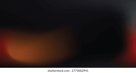 A dark abstract background featuring soft, out-of-focus bokeh lights in warm orange and red tones, creating a dreamy and atmospheric effect.