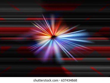 The dark abstract background with flare