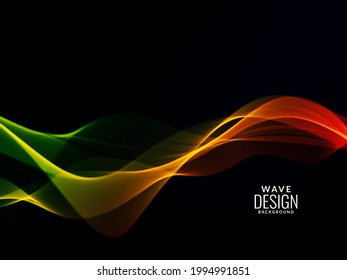 Fondo abstracto oscuro con flujo de fondo de onda colorida vector