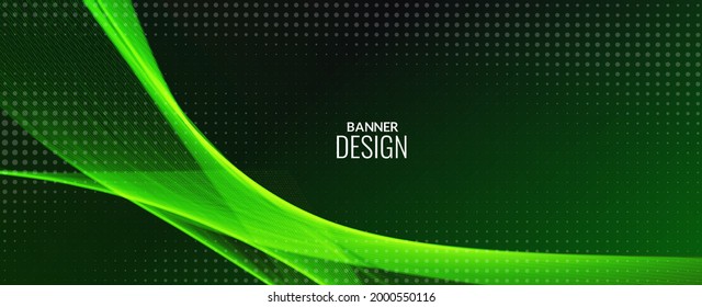 Dark abstract background with flowing colorful wave banner background pattern vector