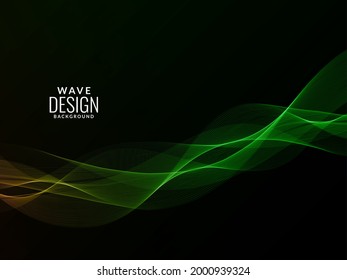 Dark abstract background with flowing colorful wave background pattern vector