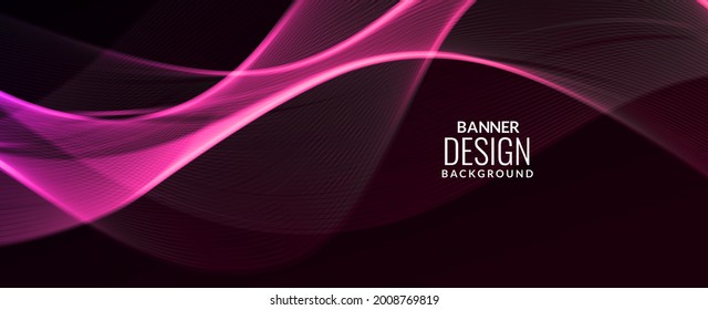 Fondo abstracto oscuro con flujo colorido patrón de fondo de pancarta de onda vector