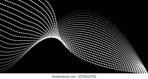 Dunkler abstrakter Hintergrund mit fließenden Teilchen. Fantastisches Konzept. Vektorgrafik