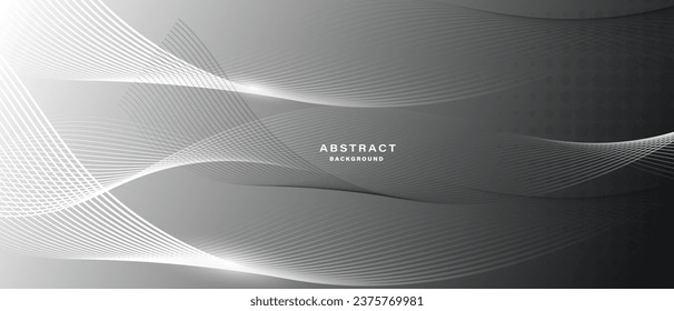 Dark abstract background with flowing particles. Digital future technology concept. vector illustration.	
