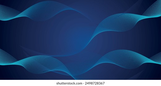 Dark abstract background with geometric flowing retro neon line pattern. vector ilustration