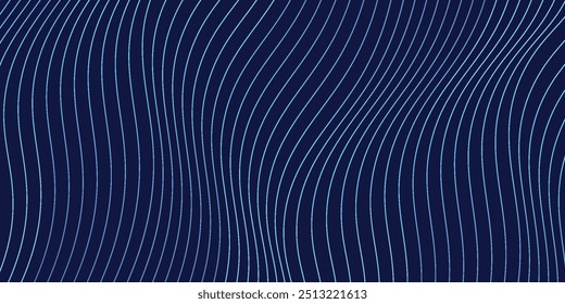 Dark abstract background with geometric flowing retro neon lines pattern