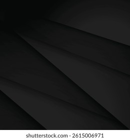 Dark Abstract Background with Geometric Layers and Shadows