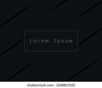 Dark abstract background with geometric shapes. Metallic background with text