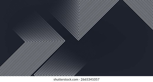 Dark abstract background. Geometric stripe line art design. Modern geometric pattern. Modern trendy design in vector illustration