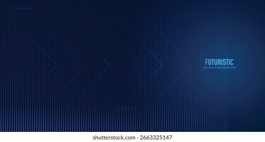 Dark Abstract Background with Glowing Arrow Lines for Technology, Featuring a Futuristic Concept with Modern Geometric Lines Design, Ideal for Banners, Covers, Posters, and Web Headers
