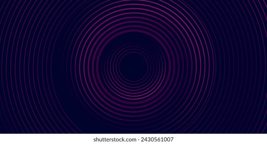 Dark abstract background with glowing circles. Swirl circular lines element. Shiny lines. Futuristic technology concept. Suit for banner, brochure, presentation, corporate  vector modern arts