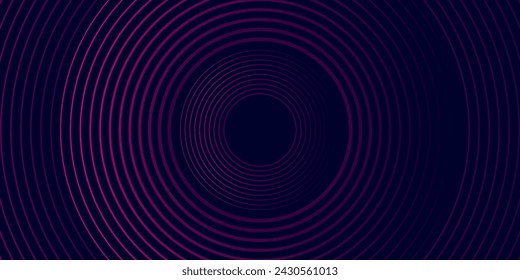 Dark abstract background with glowing circles. Swirl circular lines element. Shiny lines. Futuristic technology concept. Suit for banner, brochure, presentation, corporate  vector line wave website