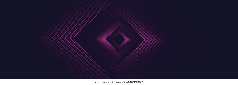 Dark abstract background with glowing circles. Swirl circular lines element. Shiny lines. Futuristic technology concept.