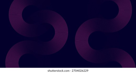 Fondo abstracto oscuro con círculos brillantes. Gradiente de elemento de líneas circulares de remolino