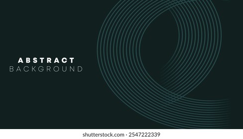 dark abstract background with glowing geometric lines. Modern shiny blue diagonal rounded lines pattern.Suit for cover, poster, presentation, banner, website,social media.