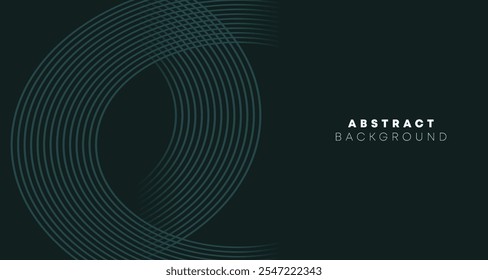 dark abstract background with glowing geometric lines. Modern shiny blue diagonal rounded lines pattern.Suit for cover, poster, presentation, banner, website,social media.