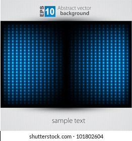 Dark abstract background with glowing lights. Vector