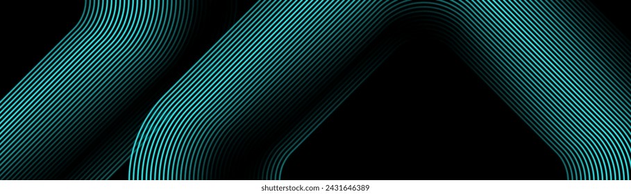 Fondo abstracto oscuro con líneas brillantes. Líneas modernas de forma cuadrada brillante. Diseño geométrico. Patrón elegante. Concepto futurista. Traje para la cubierta, banner, folleto, presentación, papel pintado, sitio web