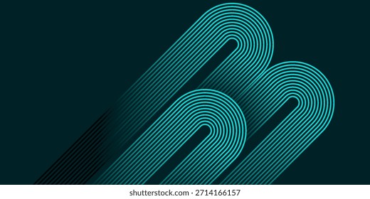 Fundo abstrato escuro com linhas brilhantes. Linhas de velocidade. Design de linhas de movimento. Conceito futurista da tecnologia digital. Ilustração vetorial