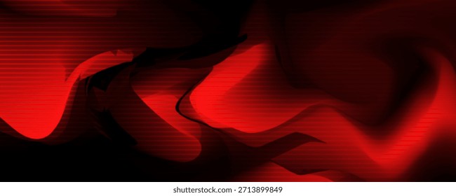 Dark abstract background with glowing red light streaks and smooth gradient motion. modern trendy design. Modern Trendy design in vector EPS 10