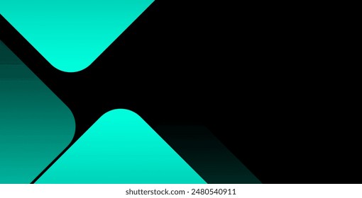 Dark abstract background with glowing shiny line. Modern gradient geometric shape graphic. Dynamic shapes composition. Suit for poster, cover, banner, booklet, website, flyer, backdrop, card