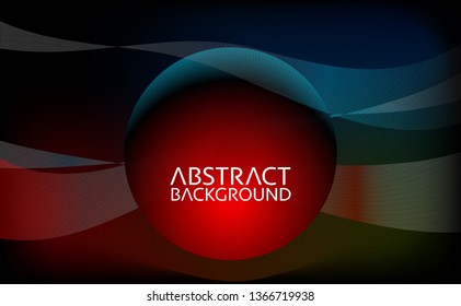 Dark Abstract Background. With a glowing Sphere