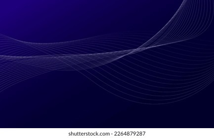 Dark abstract background with glowing wave. Dynamic shapes composition. Eps10 vector