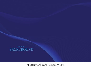 Dark abstract background with glowing wave. Vector abstract geometric background. Abstract modern line wave designed. Vector illustration.