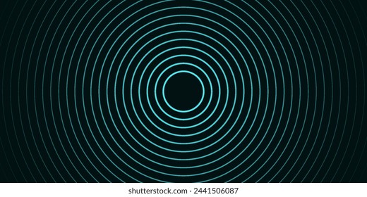 Dark abstract background with glowing wave. Shiny moving lines design element. Elegant dynamic wavy lines. Modern futuristic technology concept. Vector illustration circle