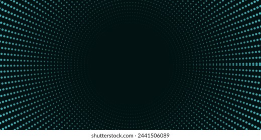 Dark abstract background with glowing wave. Shiny moving lines design element. Elegant dynamic wavy lines. Modern futuristic technology concept. Vector illustration modern