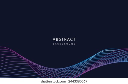 Dark abstract background with glowing wave