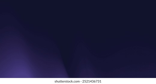 Fundo abstrato escuro com onda brilhante. Elemento de design de linhas móveis brilhantes. Moderno roxo azul gradiente fluindo linhas de onda.