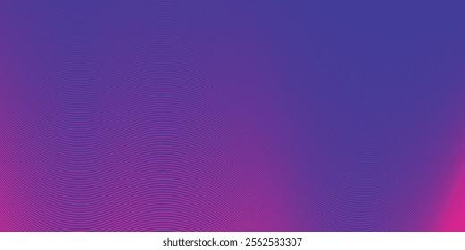 Dark abstract background with glowing wave. Shiny moving lines design element. Modern purple blue gradient flowing wave lines. Futuristic technology concept.