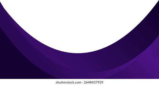 Fundo abstrato escuro com onda brilhante. Elemento de design de linhas móveis brilhantes. Moderno roxo azul gradiente fluindo linhas de onda. Conceito de tecnologia futurista. Ilustração vetorial