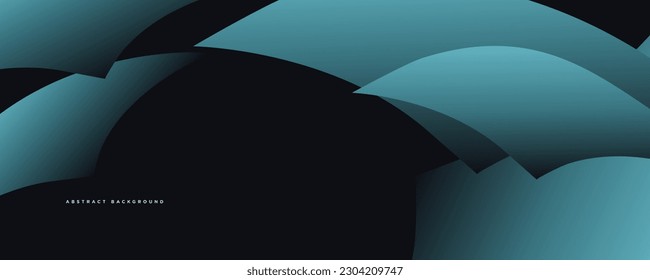 Dark abstract background with glowing waves. Shiny moving line design element. Modern blue purple gradient flowing wave line. Futuristic technology concept. Vector illustration
