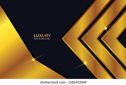 Fondo abstracto oscuro con capas de solapamiento Gold Vector Premium