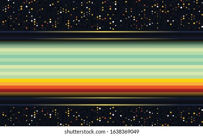 Dark abstract background with Gold overlap layers Premium Vector