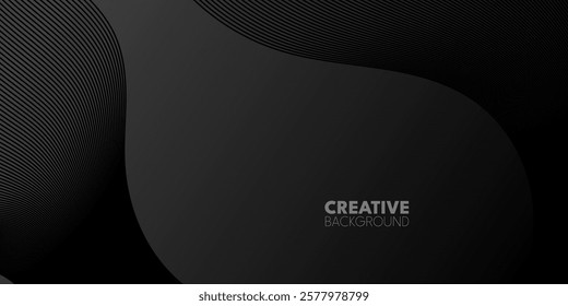 A dark, abstract background image with layered, curved shapes. It has a subtle, patterned texture and includes the text